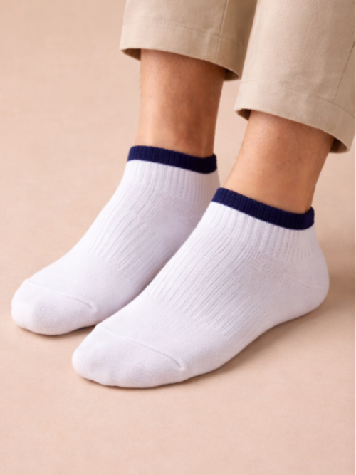 Gurajo Paris Men's Ankle Socks - White
