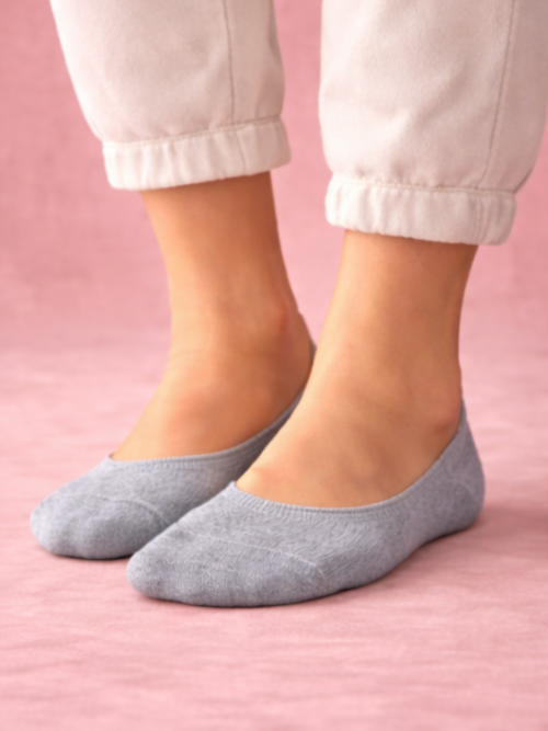 Gurajo Paris Women’s Loafer Socks – Grey
