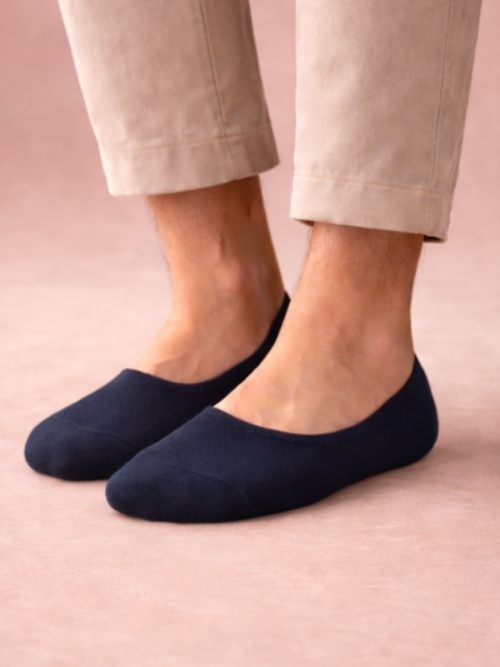 Gurajo Paris Men’s Invisible Loafer Socks – Navy