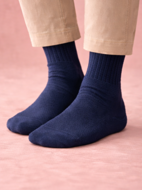 Gurajo Paris Men’s Crew Socks – Navy Blue