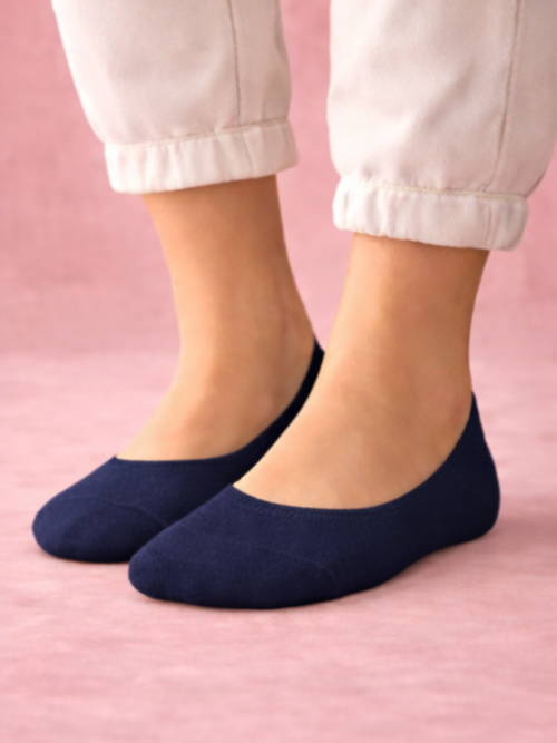 Gurajo Paris Women’s Loafer Socks – Navy Blue