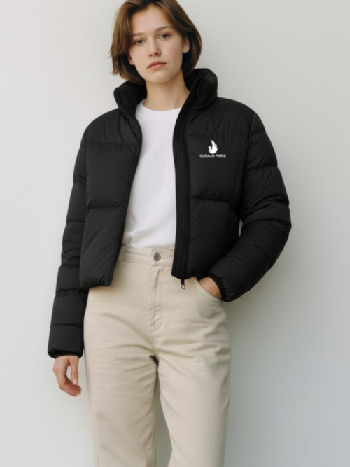 Gurajo Paris Women’s Classic Puffer Jacket – Black