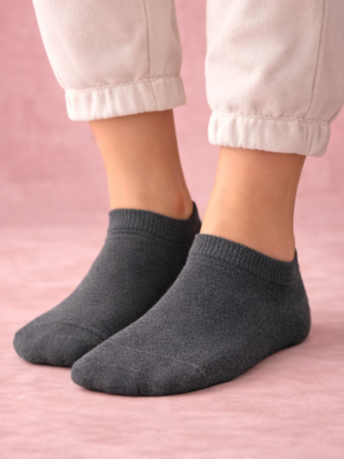Gurajo Paris Women’s Ankle Socks – Grey