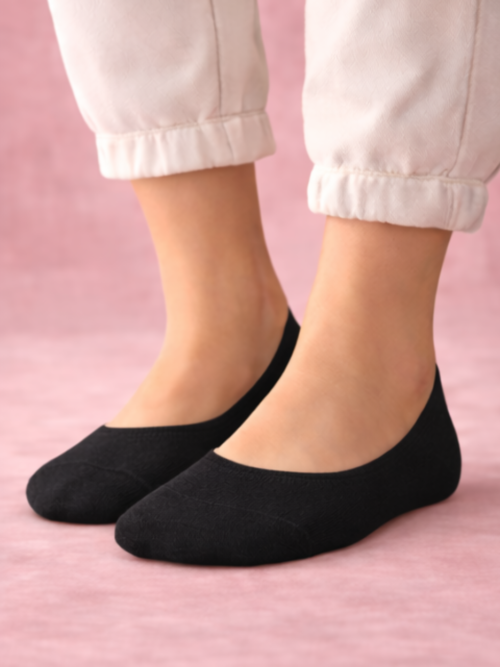 Gurajo Paris Women’s Loafer Socks – Black