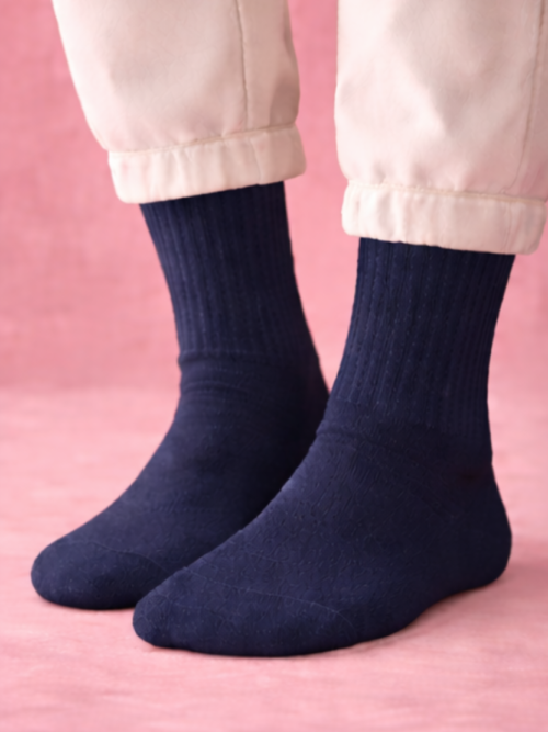 Gurajo Paris Women’s Crew Socks – Navy Blue