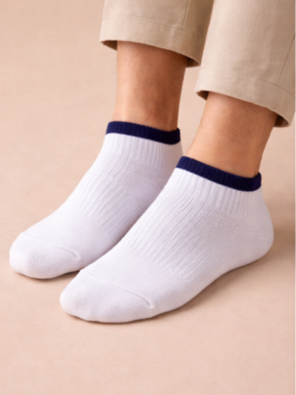 Gurajo Paris Men's Ankle Socks - White