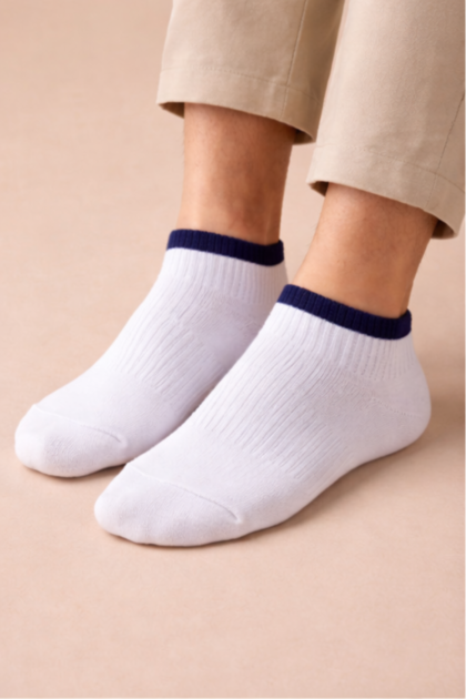 Gurajo Paris Men's Ankle Socks - White