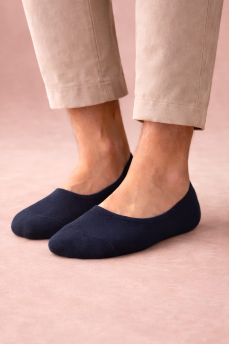 Gurajo Paris Men’s Invisible Loafer Socks – Navy