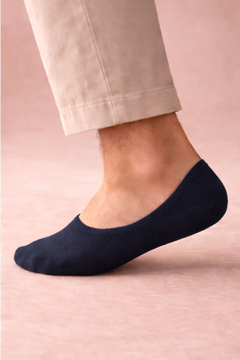 Gurajo Paris Men’s Invisible Loafer Socks – Navy - Image 2