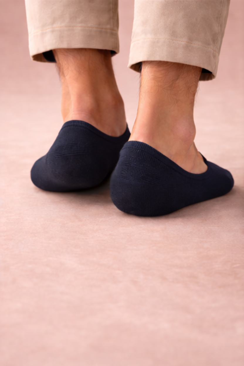 Gurajo Paris Men’s Invisible Loafer Socks – Navy - Image 3