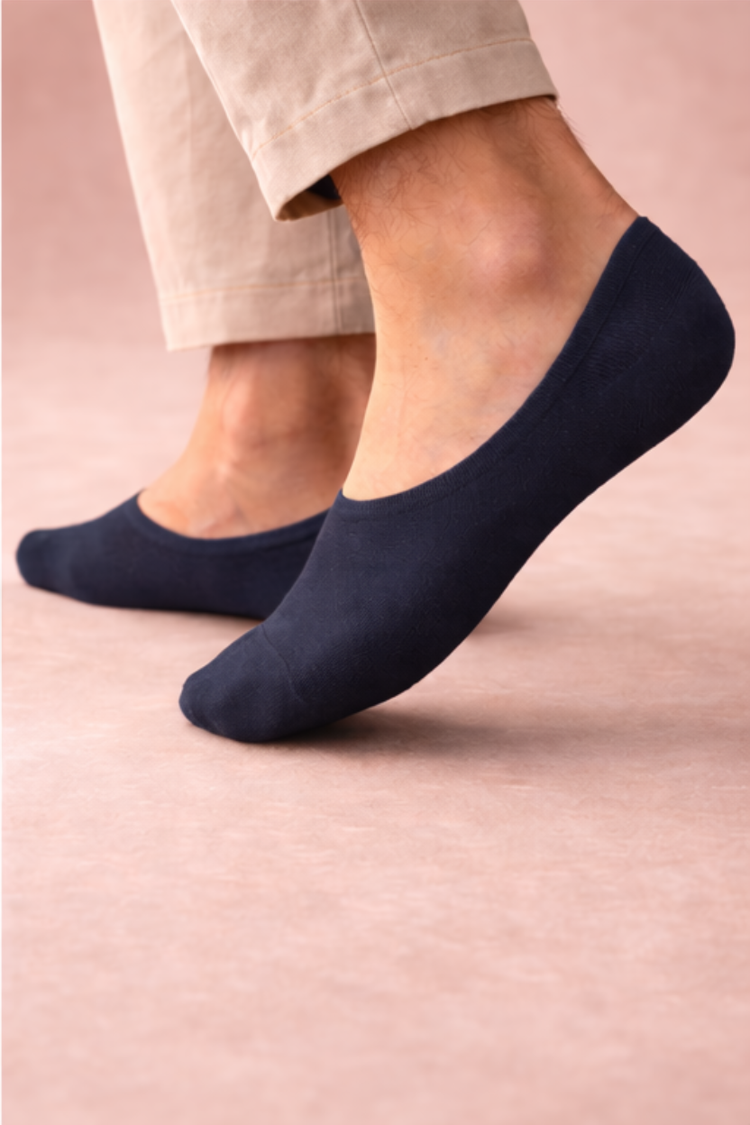 Gurajo Paris Men’s Invisible Loafer Socks – Navy - Image 4