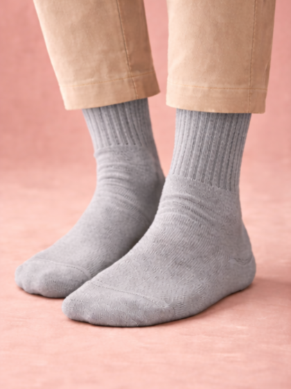 Gurajo Paris Men’s Crew Socks – Grey