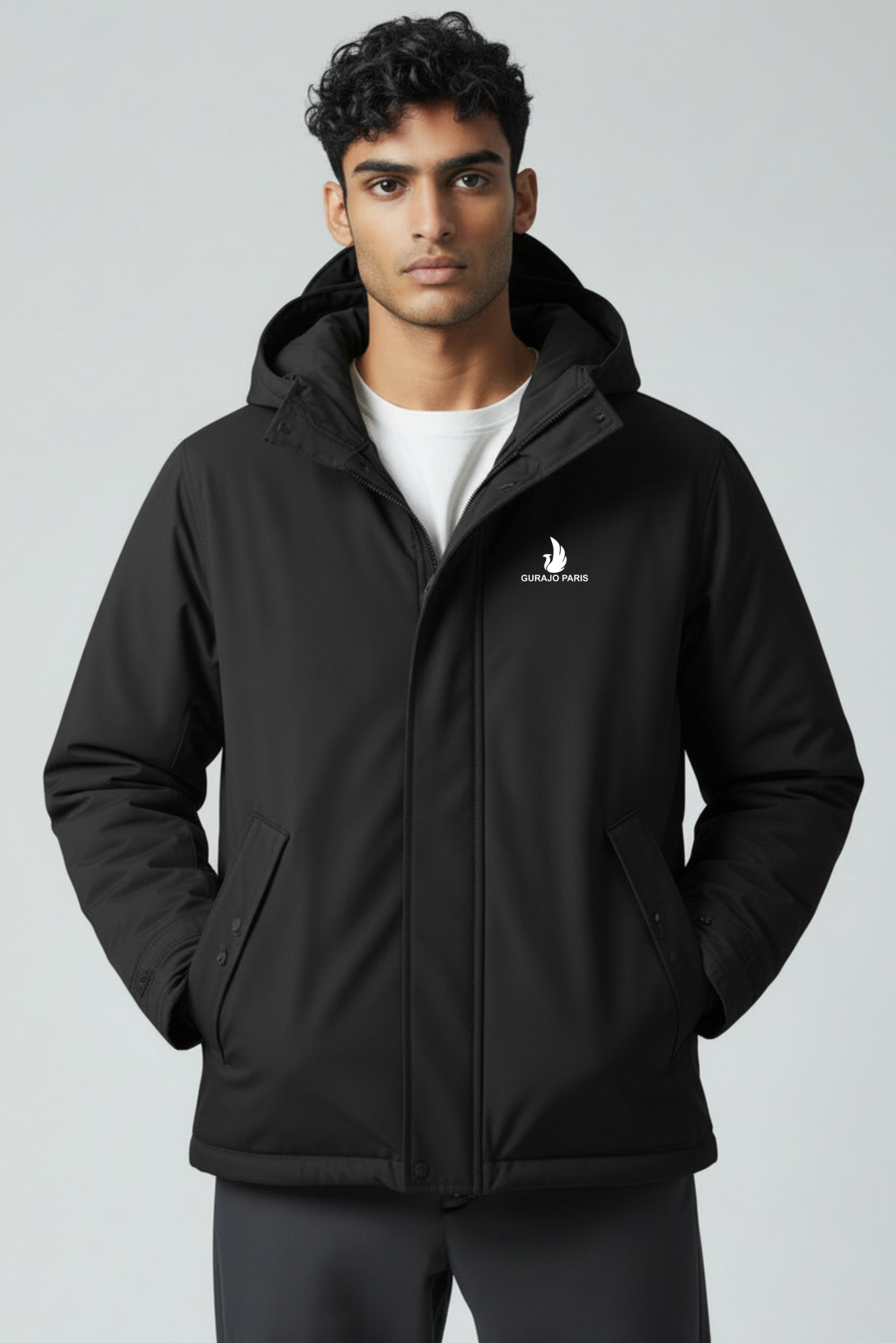 Gurajo Paris Men’s Premium Hooded Winter Jacket - Image 4