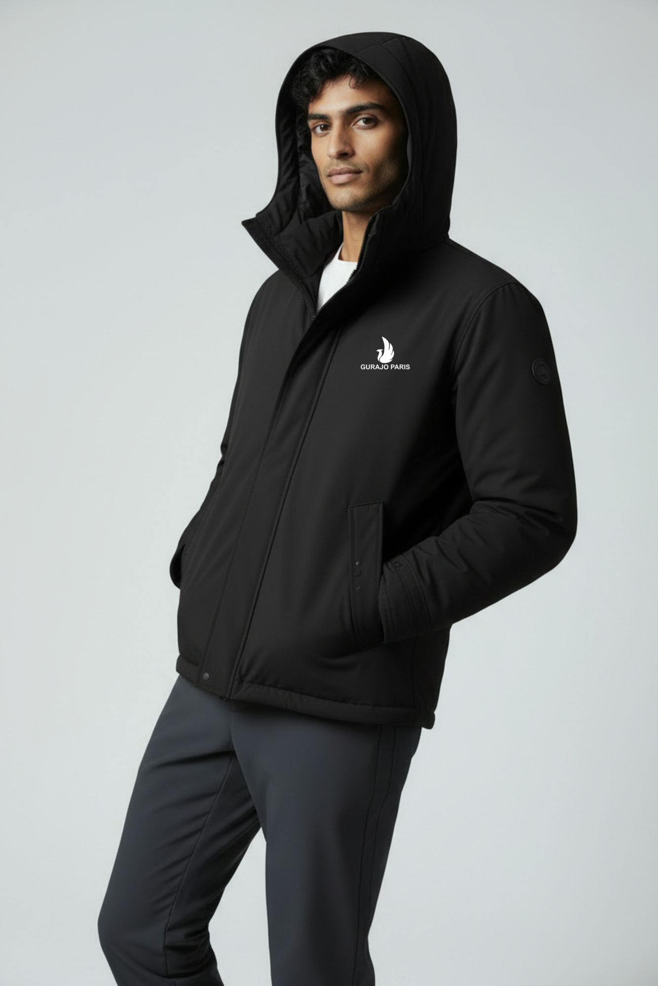 Gurajo Paris Men’s Premium Hooded Winter Jacket - Image 2