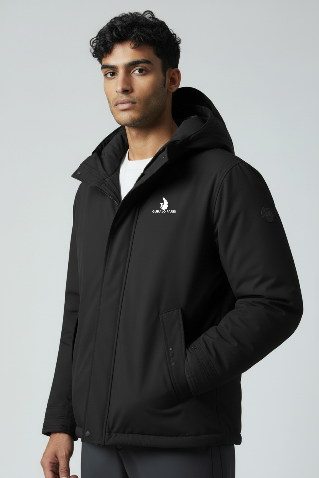 Gurajo Paris Men’s Premium Hooded Winter Jacket