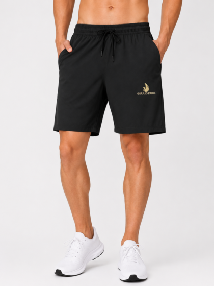 Men’s Relaxed Fit Sports Shorts – Black