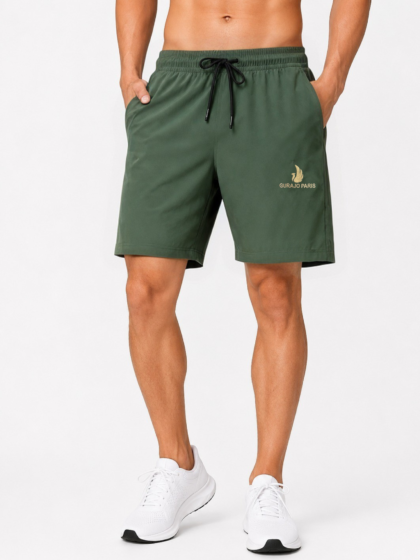 Men’s Relaxed Fit Sports Shorts – Dusty Green