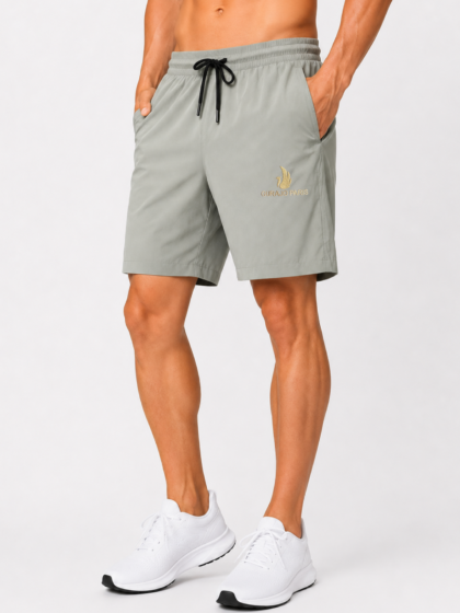 Men’s Relaxed Fit Sports Shorts – Light Grey