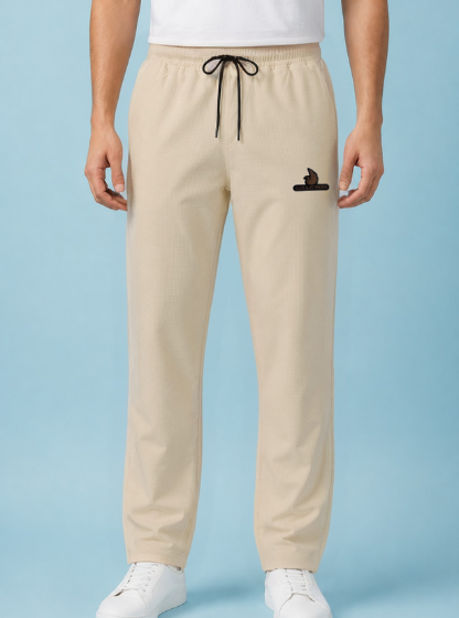 Men’s Light Beige Check Terry Plain Lower