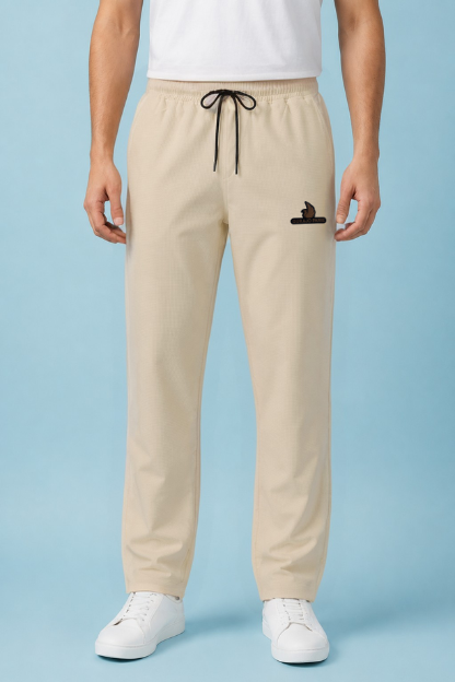Men’s Light Beige Check Terry Plain Lower