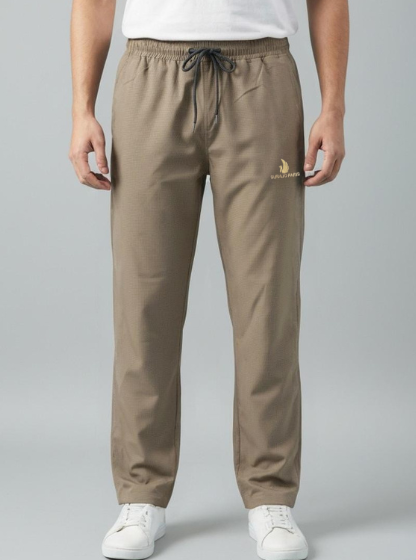 Men’s Light Khaki  Check Terry Plain Lower