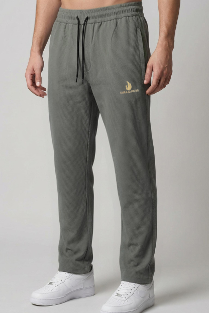 Men’s Grey Check Terry Plain Lower - Image 2