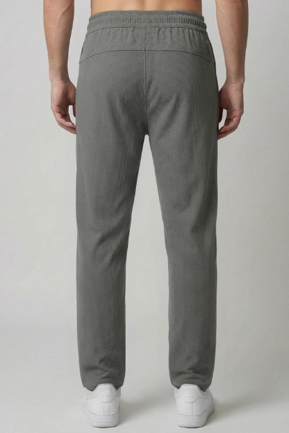 Men’s Grey Check Terry Plain Lower - Image 4