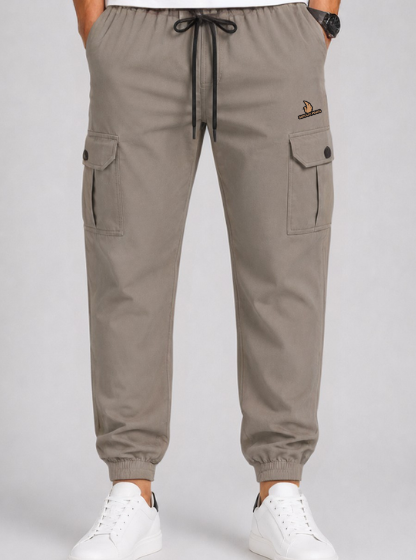 Men’s Khaki Terry Cargo Joggers