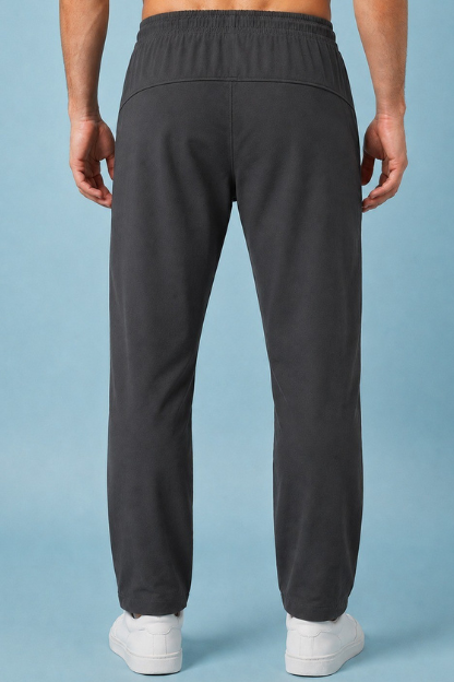 Men’s Charcoal Grey Nylon Terry Plain Lower - Image 3