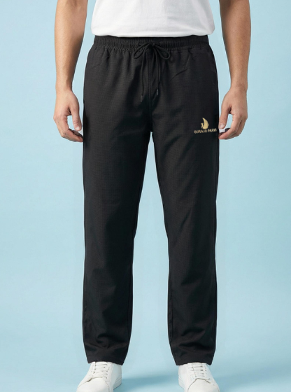 Men’s Black Check Terry Plain Lower